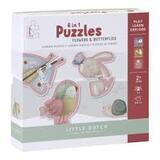 Puzzle 6 in 1 Flowers & Butterflies - Little Dutch